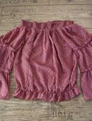 Coachella Meshbluse Trompetenärmel Gypsy Hippie Bluse Tunika gesmokt S 36 in 15366