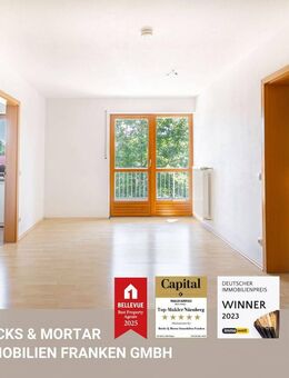 Helle 2-Zimmer-Wohnung mit Süd-Ost-Balkon, Einbauküche und Tiefgaragenstellplatz - Großhabersdorf