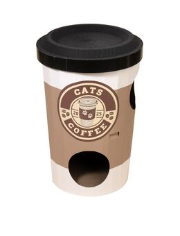 TIAKI Kratzhöhle Starcats Coffee - Ø 47 x H 75 cm