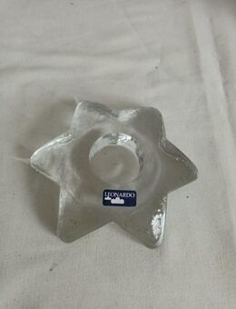 Leonardo Teelichthalter Windlicht Glas ca. 3cm hoch ca. 15cm gesamt Durchmesser - Essen