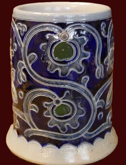 Bierkrug Steinzeug , Ritzdekor , Echt Salzglasiert , Made in Germany , Nummer 9004 , Höhe 12,5cm , K328 - Görlitz