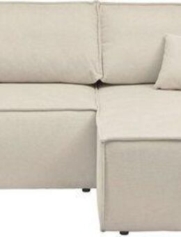 andas Ecksofa Finnley Schlafsofa 267 cm in Bouclé, Struktur fein u. Cord, L-Form, Schlaffunktion m. Bettkasten (136/210 cm), Bouclé, Struktur und Cord