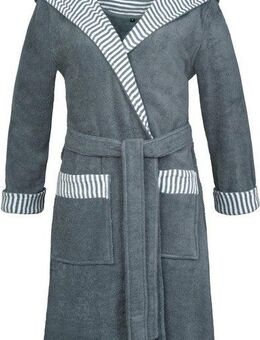 Esprit Damenbademantel Day, ideal für Sauna & Spa, Hotelbademantel, Morgenmantel, Kurzform, Microfaser-Webfrottier, Kapuze, Gürtel, mit Kapuze, gestreiften Akzenten & Logostickerei, kurz