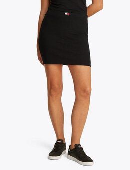Tommy Jeans Jerseyrock TJW RIB BADGE BODYCON SKIRT mit Logo-Badge, Rippware