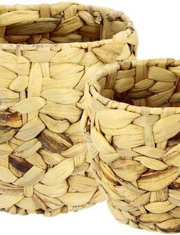 I.GE.A. Übertopf Aus Wasserhyazinthe, 2er Set, Pflanztöpfe aus Wasserhyazinthe