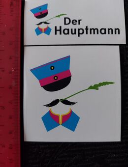 2 Aufkleber DER HAUPTMANN von Köpenick / Transparent - Zwickau