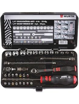 WÜRTH WURTH 1/4 Zoll Steckschlüssel Sortiment 6-kant 33-teilig 09651132060 - Wuppertal