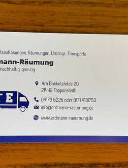 Haushaltsauflösungen, Entrümpelungen, Räumungen - Toppenstedt