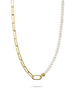 THOMAS SABO Charm-Kette Charm Club Connect: Perlen und Paperclip mit einem Connect Link, mit Süßwasserzuchtperle