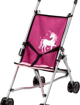 Bayer Puppenbuggy bordeaux mit Einhorn