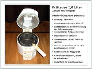 FRITTEUSE 2,0 Liter, Privileg (QUELLE), mit Zeituhr und Tonsignal, kaum benutzt. - Krummhörn