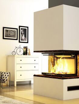 Kaminbausatz 🟡 PURE EXTRA Volcano 3PLh 11KW Panorama U Kamin Raumteiler Bausatz Ofen Neu Hajduk LDF-Kamine - Strausberg