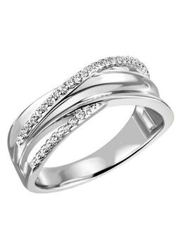 Firetti Fingerring Schmuck Geschenk Silber 925 Silberring Ring glitzernd, mit Zirkonia (synth)