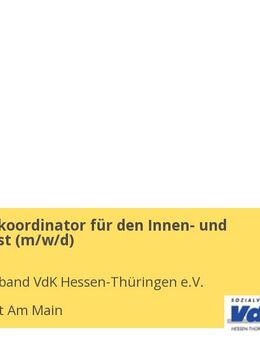 Ehrenamtskoordinator für den Innen- und Außendienst (m/w/d) - Frankfurt (Main)