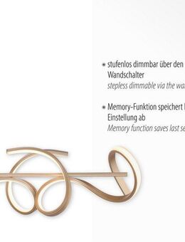 JUST LIGHT Pendelleuchte CURLS, LED fest integriert, Warmweiß, LED, dimmbar, Simply Dim, Memory, nach Trennung vom Netz