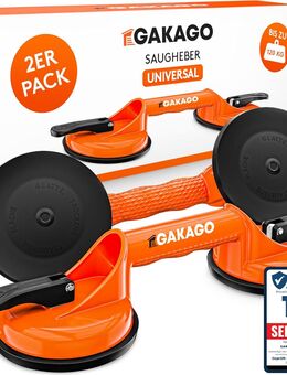 Gakago 2er Set Saugheber Ergonomische & rutschfeste Sauggriffe 120kg tragfähig Vakuumheber Glasträger - Birkenfeld (Baden-Württemberg)