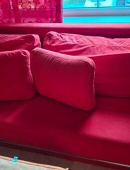 Polster - Schlafcouch in Rot mit Metallfüßen zu verschenken - Erding