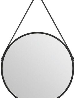 Talos Wandspiegel Black Light, Durchmesser: 50 cm, mattschwarz lackiert, IP24