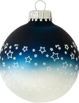 Krebs Glas Lauscha Weihnachtsbaumkugel CBK00064, Weihnachtsdeko, Christbaumschmuck, Christbaumkugeln Glas (4 St), aus Glas, mit Sternendekor