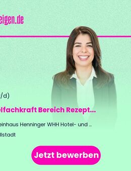 Hotelfachkraft (m/w/d) Bereich Rezeption gerne Quereinsteiger in Vollzeit - Kallstadt
