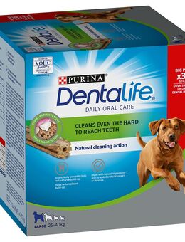PURINA Dentalife Tägliche Zahnpflege-Snacks für große Hunde (25-40 kg) - 36 Sticks (12 x 106 g)
