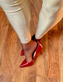 1 Paar Damen High Heels Pumps Juliet Gr. 39 rot Lack Glanz zu verkaufen 😍🤩 - München