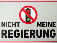 Witziges Blechschild Nicht meine Regierung Ampel 20x30 cm - München