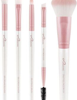 Luvia Cosmetics Kosmetikpinsel-Set Daily Selection, 5 tlg., Nurai-Pinselhaar, vegan und hautfreundlich, verliert keine Haare.