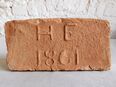 Extrem Seltener Stempel Mauer Ziegel Verzierung Inschriften Back Ziegel Stein Deko Feldbrand in 06198