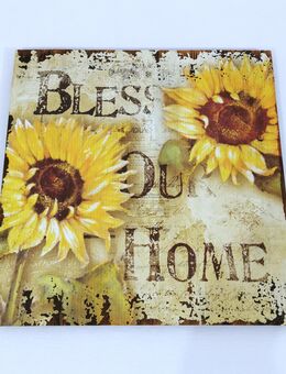 Kunstdruck auf Holz "Bless Our Home", Shabby Chic ✮TOP Zustand✮ - Dresden
