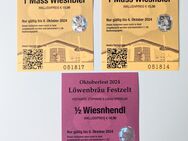 3 x Wiesnmarken-Oktoberfest 2024,2 Wiesnbier,1 Wiesnhendl - Obertaufkirchen