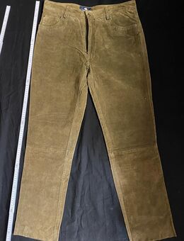 Wild Lederhose Nubuk Leder Hose khakifarben Gr L ungetragen neu - Köln