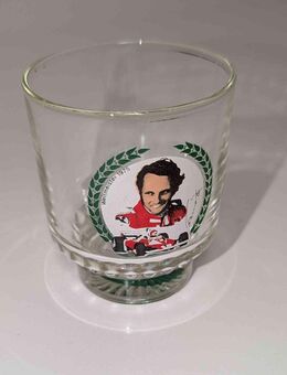 Trinkglas Niki Lauda Weltmeister 1975 klein - Bad Füssing