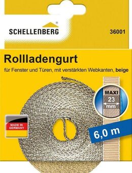 SCHELLENBERG Maxi, 23 mm, 6 m Länge Rollladengurt, Gurtband erhältlich in unterschiedlichen Farben