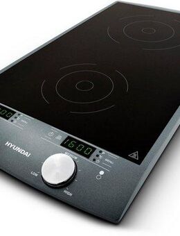 Hyundai Doppel-Induktionskochplatte IND233, Durchmesser 13–18 cm, 2x900W, LED Display, 10 wählbare Heizstufen