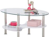 Stolkom Sp.z.o.o. Couchtisch Panty Glastisch, Wohnzimmertisch, Beistelltisch Glas BxHxT 90x42x55 cm (Couchtisch, OTTOs Choice), Sicherheitsglas 8mm, Ablage in MDF Eiche Artisan und Eiche Sonoma