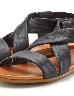 LASCANA Sommerschuh Sandale aus Leder mit raffinierten Riemchen, Sandalette, Sommerschuh