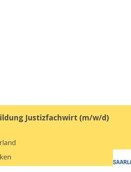 Duale Ausbildung Justizfachwirt (m/w/d) - Saarbrücken