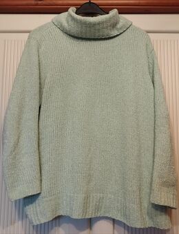 Glitzer Pullover "NALA" Rollkragen Langarm Farbe Mint Gr. 48 - Kerken