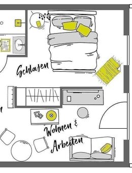 Möbliertes Suite mit Balkon - Nur für 1 Person! - Berlin