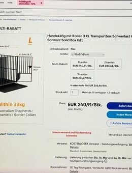 Eisenkäfig 95 x 57 x 81 cm (L/B/H) - Nürnberg