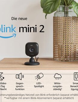 Blink Mini 2 smarte Plug-in-Sicherheitskamera mit HD-Nachtsicht - Berlin Neukölln