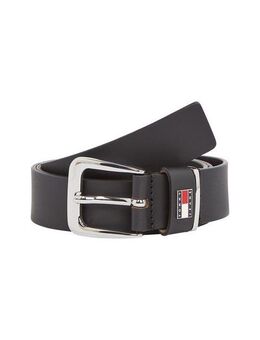 Tommy Jeans Ledergürtel TJW HERITAGE 3.0 Einfachdornschließe, Metallpatch