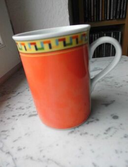 Porzellan Kaffeebecher Portofino Tasse Mug Henkelbecher orange 3,- - Flensburg