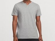 Jack & Jones T-Shirt JJESPLIT NECK TEE SS NOOS mit V-Ausschnitt