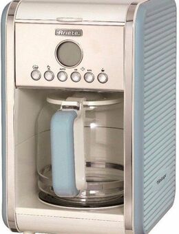 Ariete Filterkaffeemaschine Vintage 1342, blau, 1,5l Kaffeekanne, Permanentfilter, Startzeit Kaffeezubereitung programmierbar