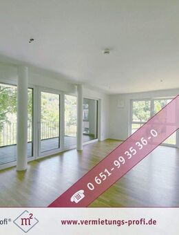 Energieeffiziente Wohnung mit direktem Moselblick - 2-Zimmer-Wohnung mit großzügiger Terrasse, Einbauküche & Tiefgaragenstellplatz - Trier