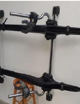FAHRRADHALTERUNG für 2 Räder auf Alu silber Grundträger montiert Neuwertig ! Original VW Teil - Neusäß