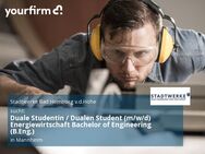 Duale Studentin / Dualen Student (m/w/d) Energiewirtschaft Bachelor of Engineering (B.Eng.) - Mannheim