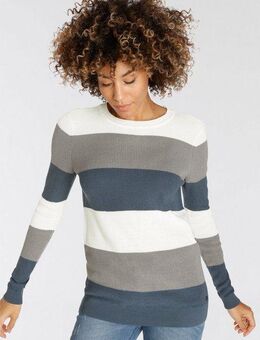 H.I.S Strickpullover in Streifenoptik mit Rundhalsausschnitt